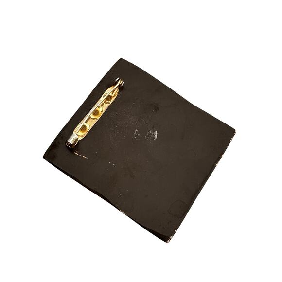 Vintage Copper Square Brooch - Picture 3 of 4